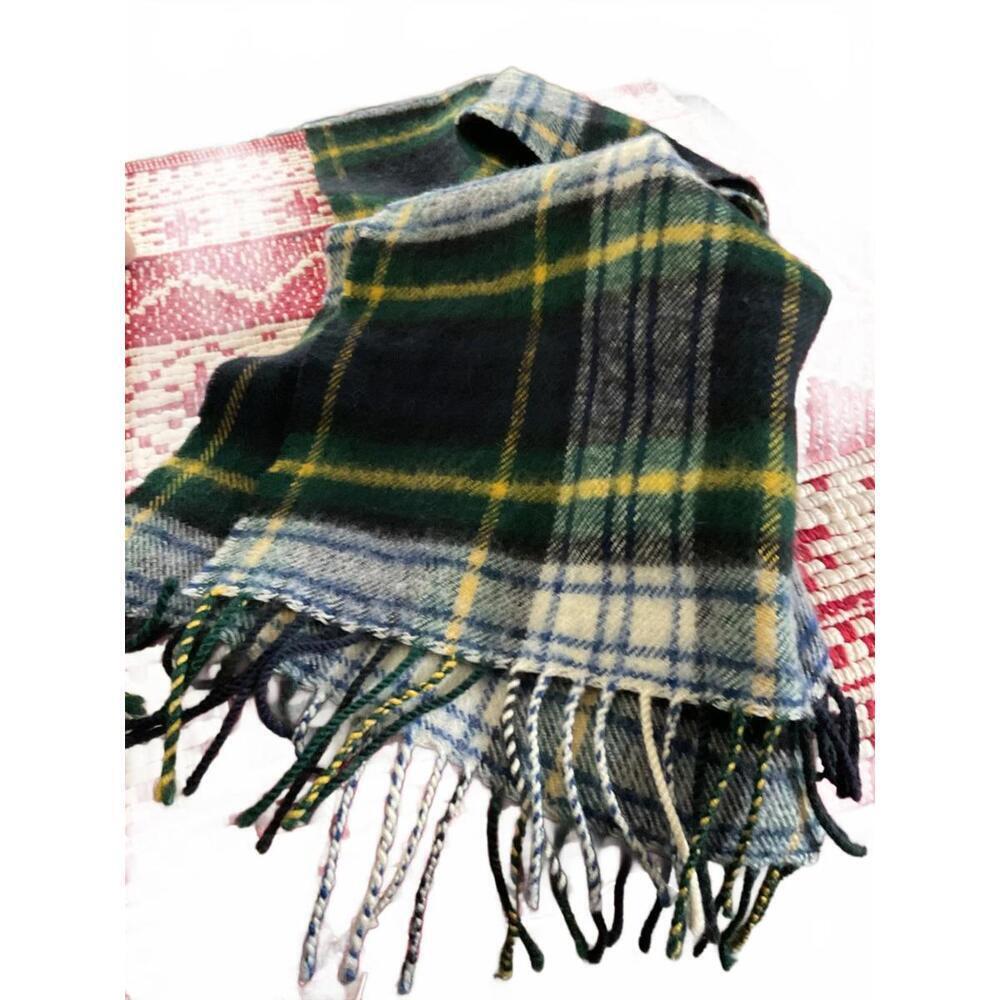 Lochcarron Made in Scotland Highlander Plaid 100% LambsWool Scarf with Fringe